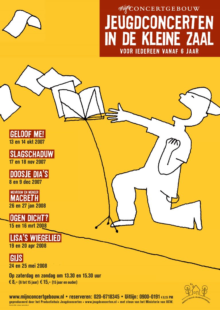 Classical concerts for children poster Art Associates Amsterdam