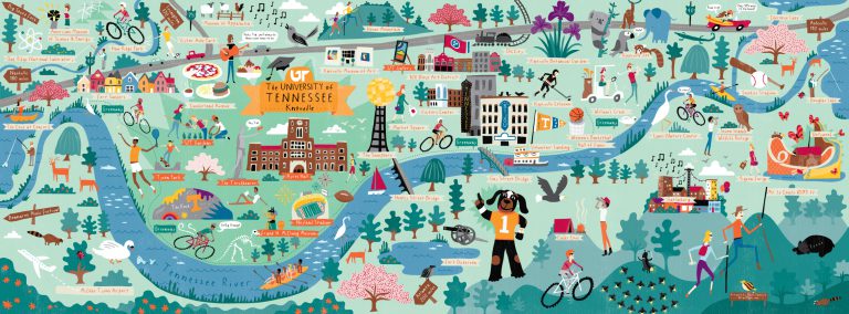 Tennessee Knoxville map