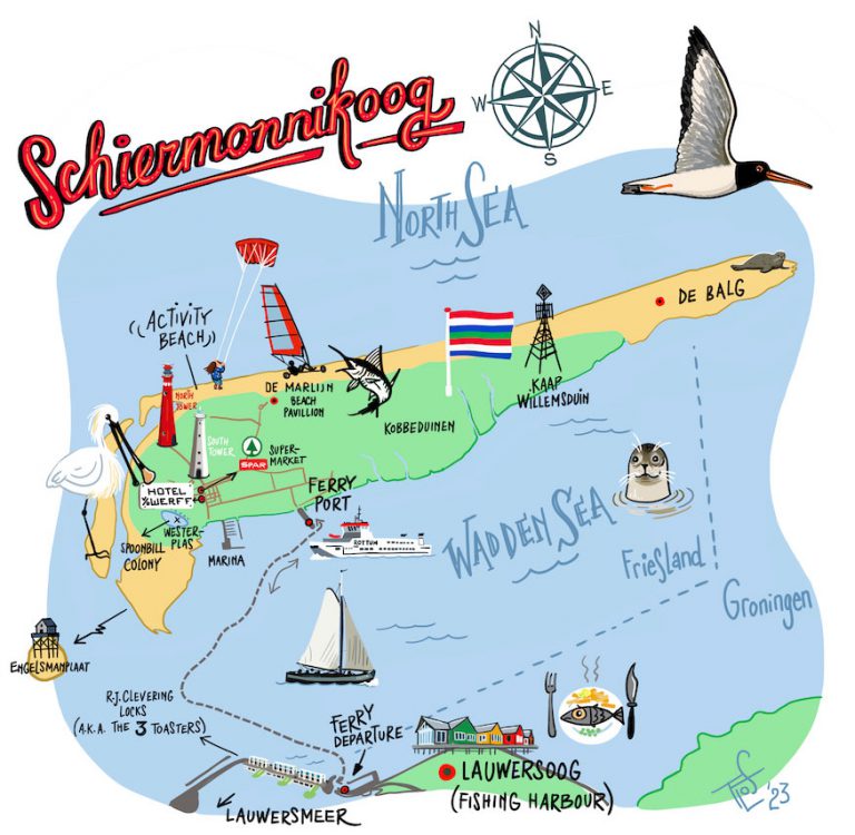 Map of Schiermonnikoog