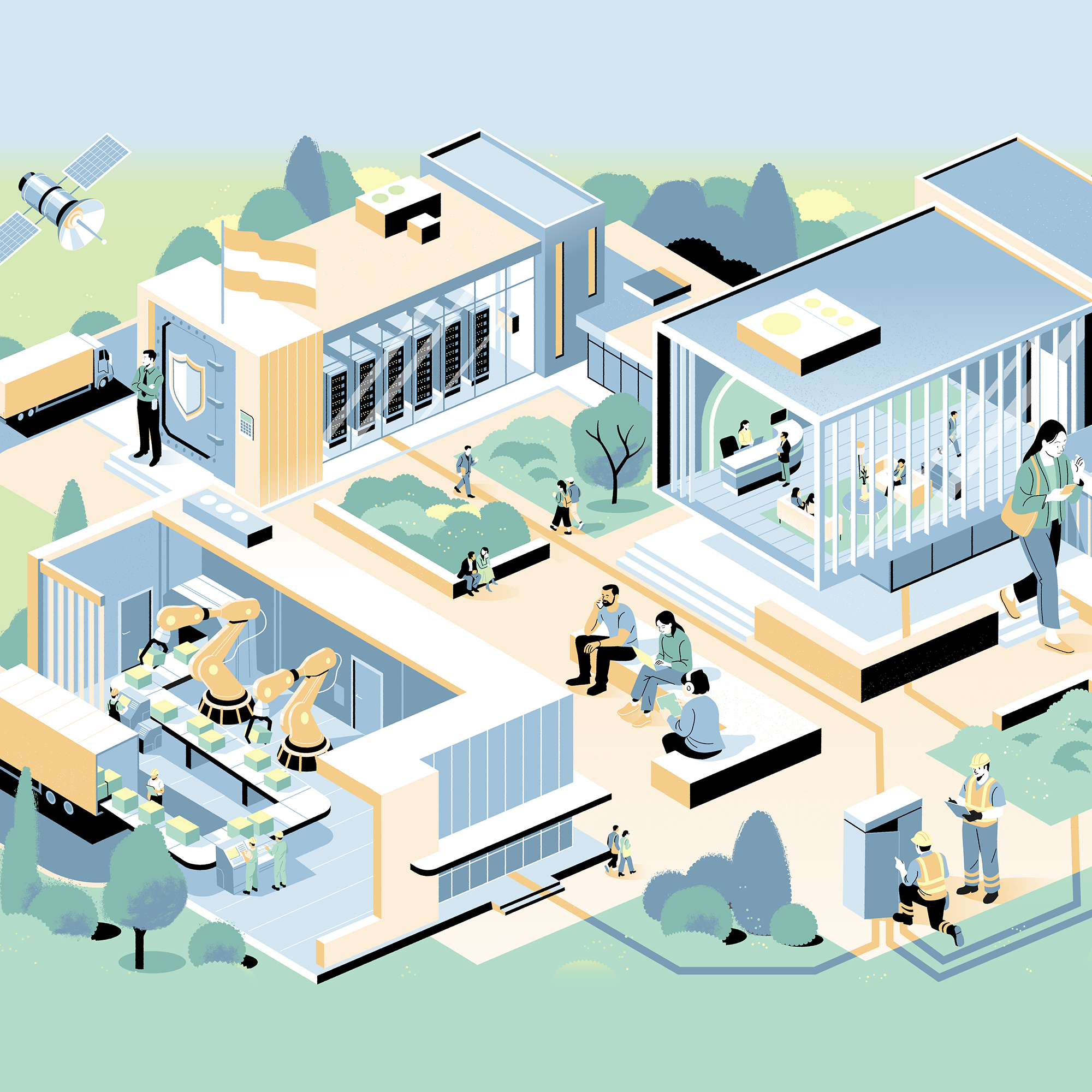 Security network Magenta